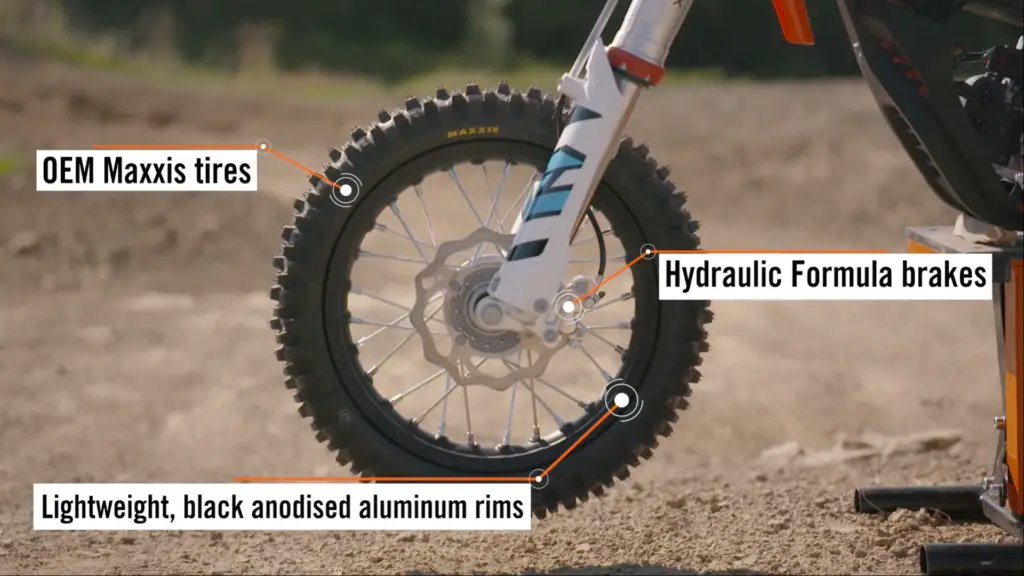 KTM-SX-E5-Kids-electric-motocross-dirt-bike-front-wheel