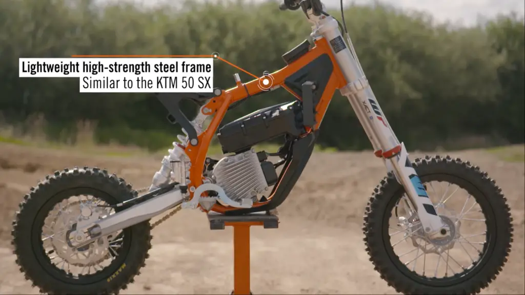 KTM-SX-E5-Kids-electric-motocross-dirt-bike-naked-frame