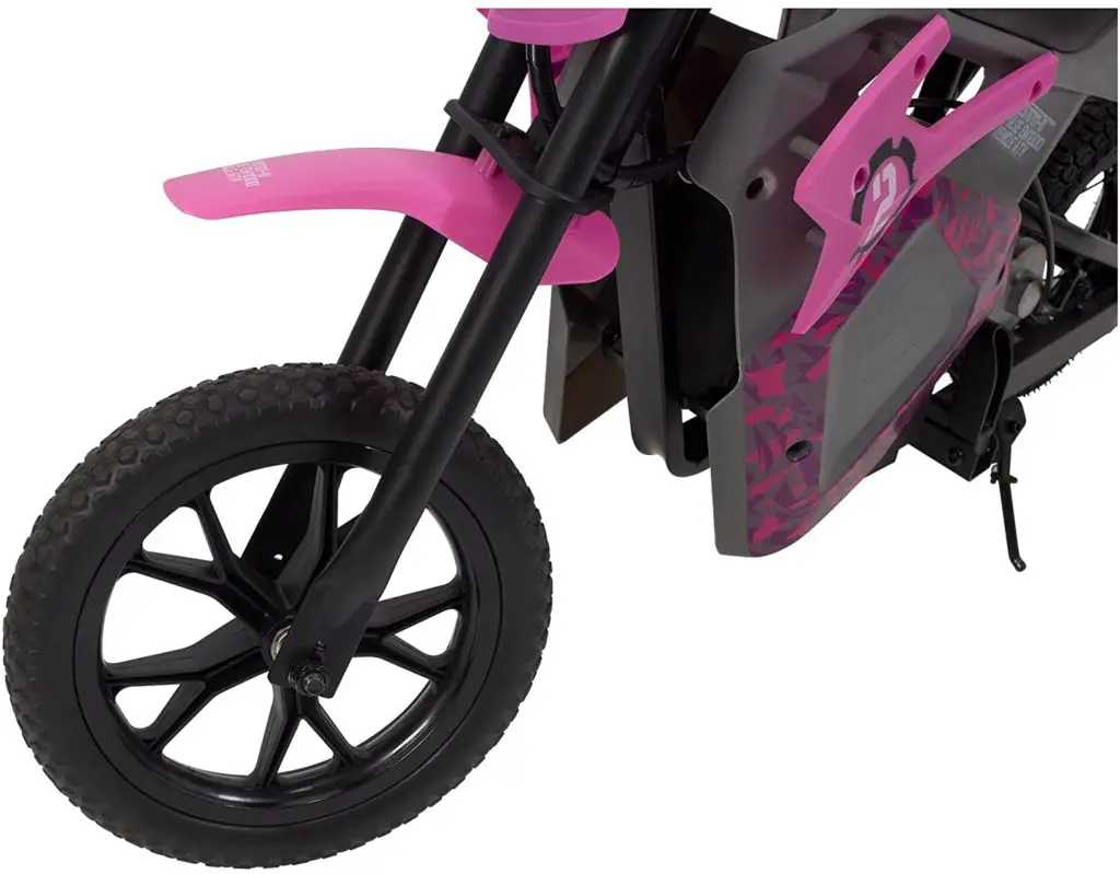 Pulse-Performance-EM-1000-kids-electric-dirt-bike-front-wheel