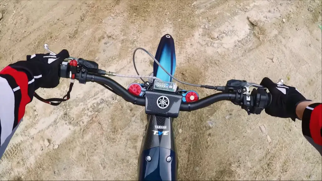 Yamaha-TY-E-electric-trials-dirt-bike-cockpit-view