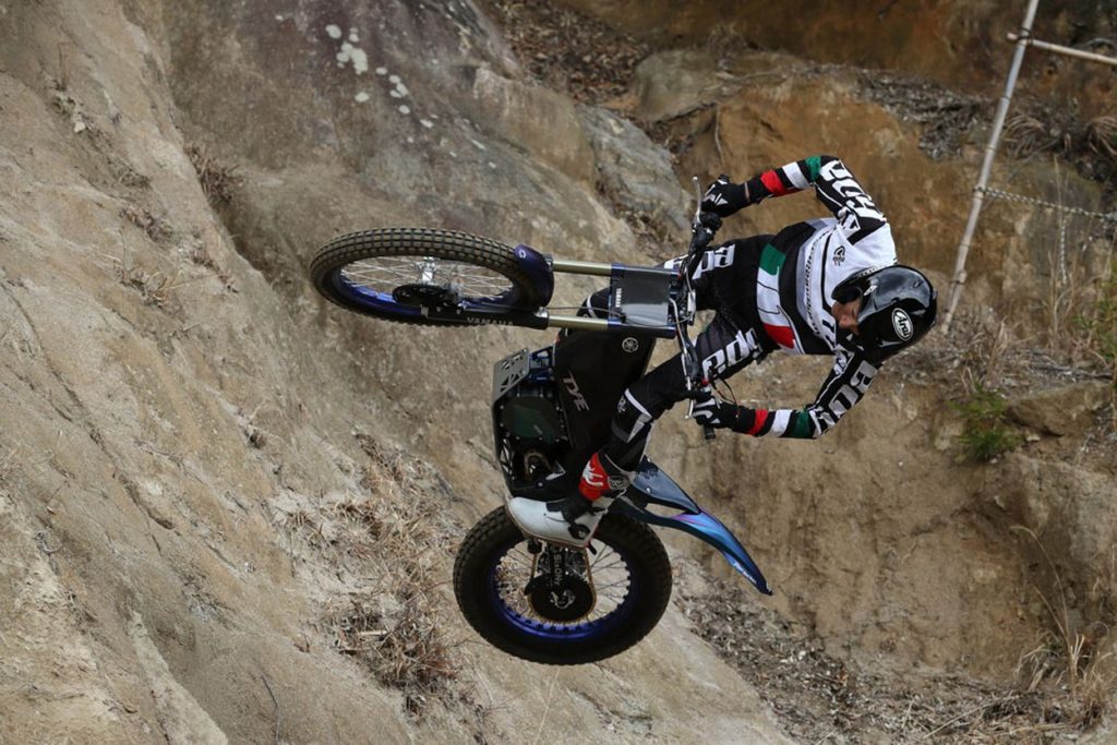 Yamaha-TY-E-electric-trials-dirt-bike-stunt-action-shot