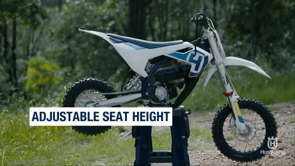 Husqvarna-EE-5-kids-electric-motocross-dirt-bike-seat-height-adjustment