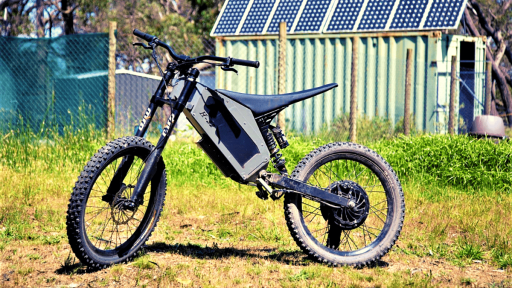 Stealth H-52 electric dirt bike side view