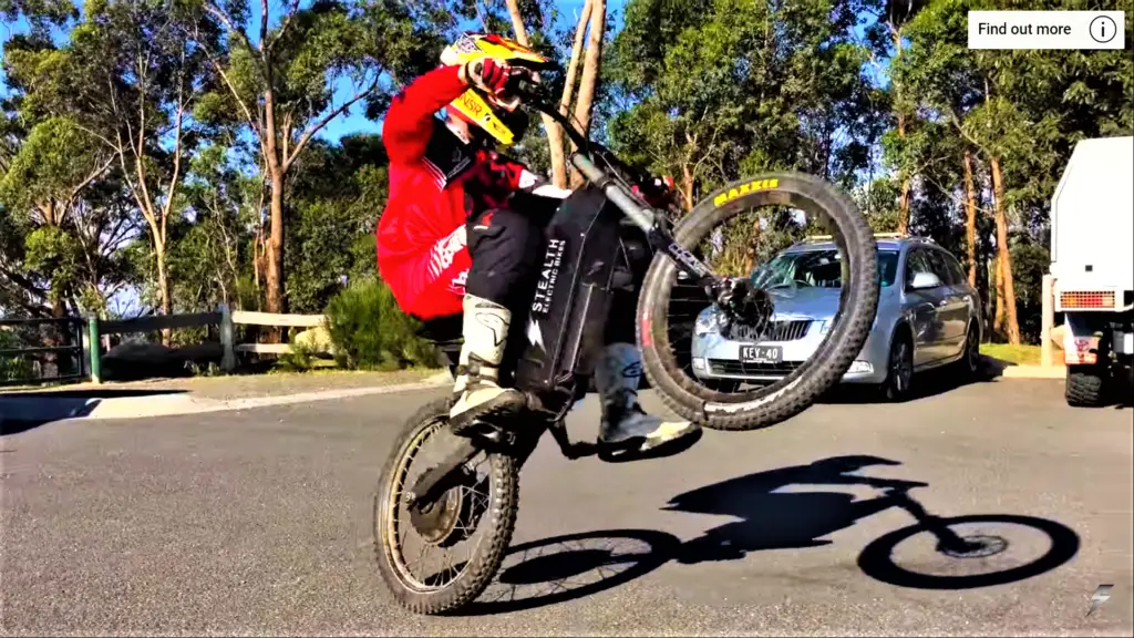 Stealth-H-52-electric-dirt-bike-wheelie-shot